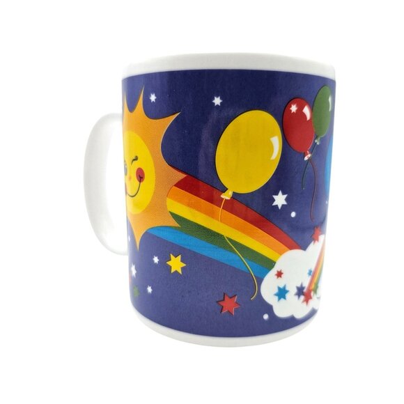 Whimsical Sun Rainbow & Balloon Mugs Set Of 2 Susan Elizabeth - Picture 14 of 14